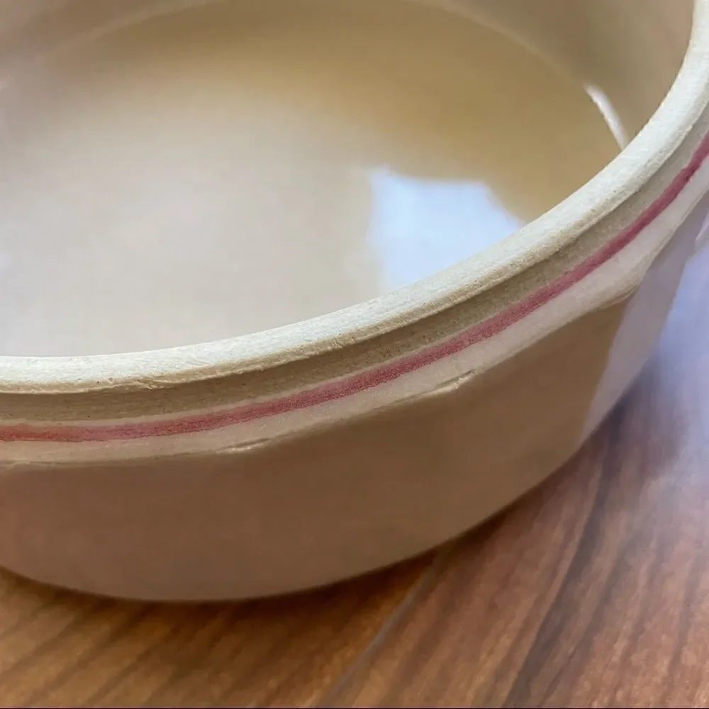 Vintage Hand crafted Ceramic Casserole Dish with Lid and Roses